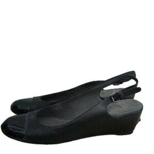 Stuart Weitzman Black Slingback Heels Wedge - Size 9M